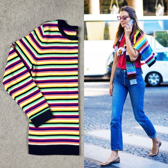 Talbots Sweaters - Multi- Rainbow Stripe Sweater Couture Loved Style